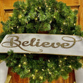 Believe Gold Metallic Banner