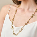 Equestrian Snaffle Bit Chain Necklace 34" - Gold