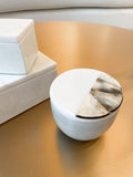 Grey Mother of Pearl Lavender Essential Oil Candle