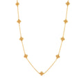 Berry Clover Double Sided Necklace 28" - Gold