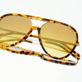 Shay Unisex Aviator Sunglasses - Tortoise/Gold