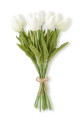 Real-Touch Mini Tulip Bundle - White