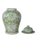 Spring Green Sea Flower Temple Jar
