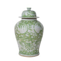 Spring Green Sea Flower Temple Jar