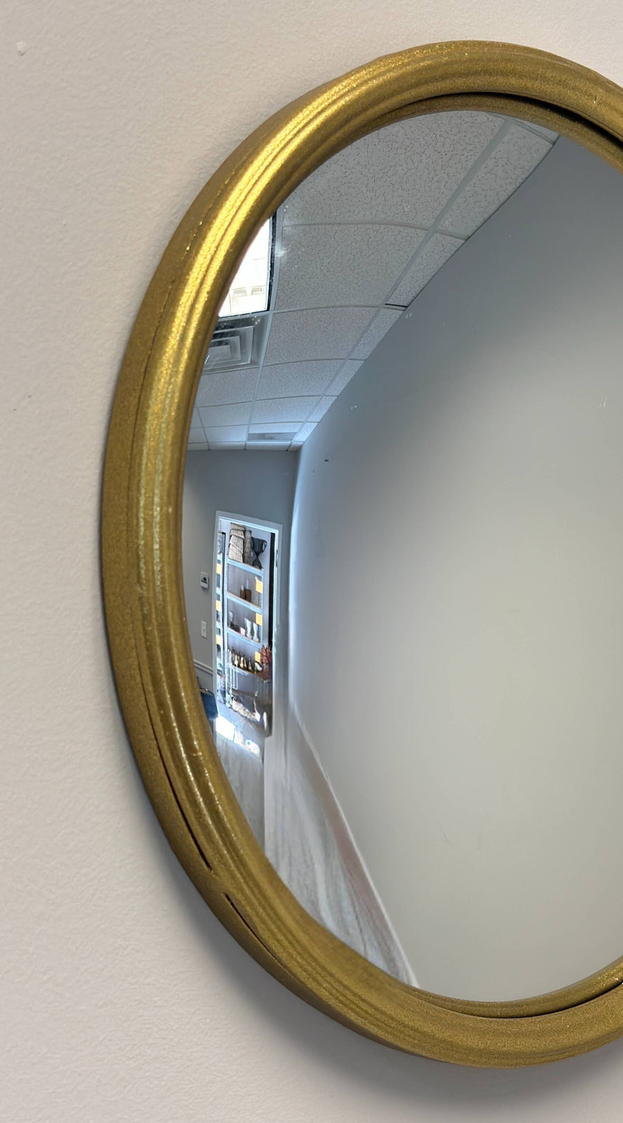 Gold Round Convex Mirror