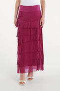 Elisa Silk Ruffle Skirt (SL201)