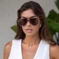 Logan Acetate Aviator Unisex Sunglasses