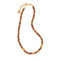 Berry Single Strand Petite Beads Necklace 16"+2" - Teak