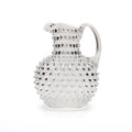 Hobnail Glass Pitcher | Clear Quartz | 2L | Vintage Jug