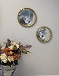 Gold Round Convex Mirror