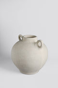 Paper Mache Vase Eco Mix White H 9.8" & Dia 10.4"