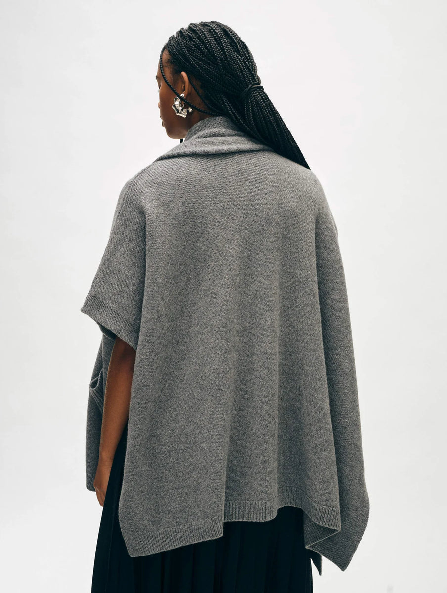 Cashmere Blend Open Poncho – One Fish Two Fish