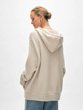 Cashmere Luxe Double Zip Boyfriend Hoodie