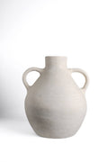 Paper Mache Vase Eco Mix White H 13.6" & Dia 11.8"