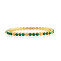 Berry Gem Petite Hinged Bangle - Malachite