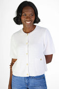Heirloom Cotton Short Sleeve Lady Cardigan