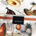 100% Silk Scarf Vintage Mushroom Bandana Tapestry