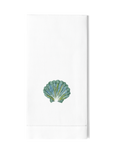 Shell Scallop Teal Hand Towel