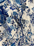 GF08-R71 FLORAL AND BIRD PATTERN BIG SIZE RECTANGULAR SCARF