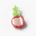 Fancy Rhinestone Radish Slice Small Acetate Hair Claw