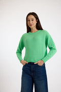 Cable Sleeve Crew Sweater