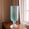 GLASS Eclat Tall Hurricane - Pale Blue & Clear