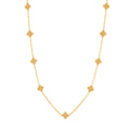 Berry Clover Double Sided Necklace 28" - Gold