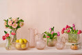 Hobnail Glass Pitcher | Apricot Chiffon | 2L | Vintage Jug