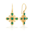 Monique Gem Dangle Earrings - Malachite