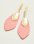 Leather Petal Earrings Terracotta