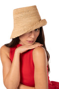 Kate 3" Brim Crochet Bucket Straw Hat