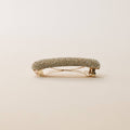 Pave Stone Oval Barrette Hair Clip | Gold