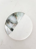 Grey Mother of Pearl Lavender Essential Oil Candle