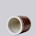 Rustic Copper Glazed Dragon Scale Porcelain Cachepot