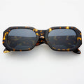 Onyx Acetate Womens Rectangular Sunglasses