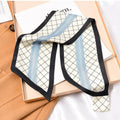 Aqua Dotted Stripes Loop Scarf