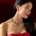 Monique Gem Convertible Double Drop Earrings - Malachite