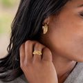Berry Vine Small Hoop Earrings - Gold
