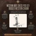 Western Boot Cheese Pick Set
