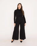 Ponte Knit Standard Wide Leg Pant