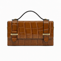 GF0658 - LEATHER HANDBAG WITH CROCCO