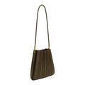 Carrie Olive Vegan Suede Shoulder Bag