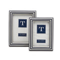 Nautical Stripes Blue and White Photo Frame