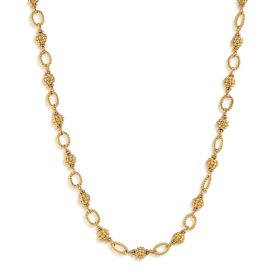 Berry & Bead Chain, 18" - Gold