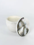 Grey Mother of Pearl Lavender Essential Oil Candle