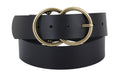 Double Circle Brass Buckle Belt|Genuine Leather