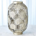 Tropical Palm Leaf Nickel Lantern