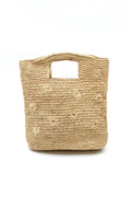 Mini ConCon Daisy Flower Crochet Petite Straw Basket Handbag