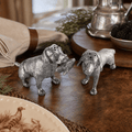 Pewter Hunting Dogs Salt & Pepper Set