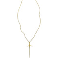 Gold Cross Necklace // Crown of Thorns Necklace